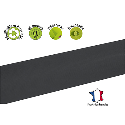 Nappe spunbond noire non tissée indéchirable - Rouleau de 1,20 x 20 m - Nappes en papier-3