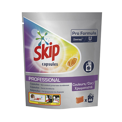 Capsules lave-linge Skip Professional Couleurs – 46 capsules - Lessives
