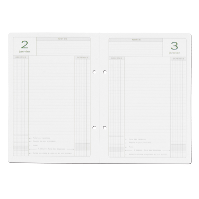 Recharge agenda caisse perpétuel Exacompta 16 x 24 cm - Registres et agendas de comptabilité-1