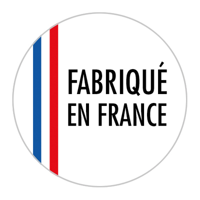 Étiquette adhésive blanche ronde “Fabriqué en France” ø35 mm certifiée FSC – boîte de 500 - Étiquettes cadeaux adhésives