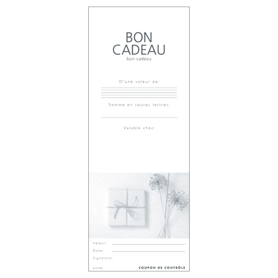 Bon cadeau motif cadeau et fleurs séchées 12 x 12 cm - Paquet de 12 - Bons cadeaux-2