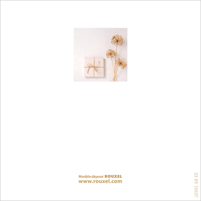 Bon cadeau motif cadeau et fleurs séchées 12 x 12 cm - Paquet de 12 - Bons cadeaux-3