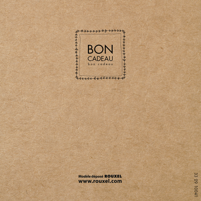 Bon cadeau kraft brun / noir 12 x 12 cm - Paquet de 12 - Bons cadeaux-1