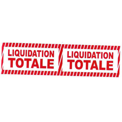 Banderole LIQUIDATION TOTALE - Affiches Destockage / Liquidation