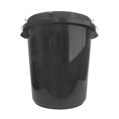 Poubelle industrielle avec poignées 70 litres noir polypropylène - Poubelles professionnelles