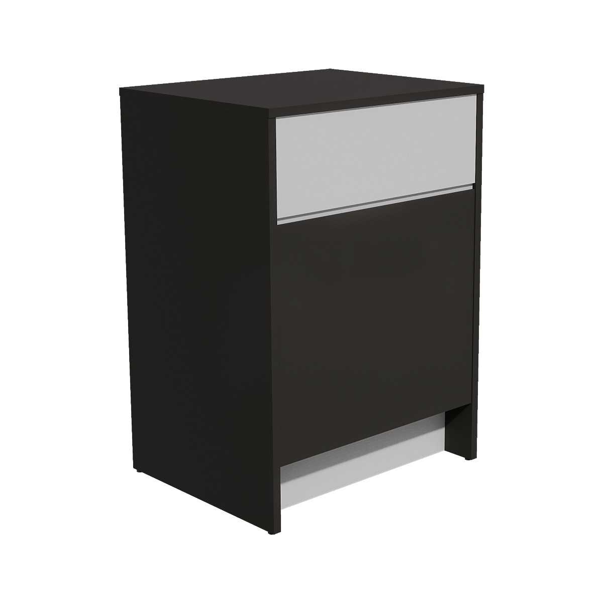 Comptoir d'accueil noir mat / gris 62,5 x 51 x 88 cm - Comptoirs Easy