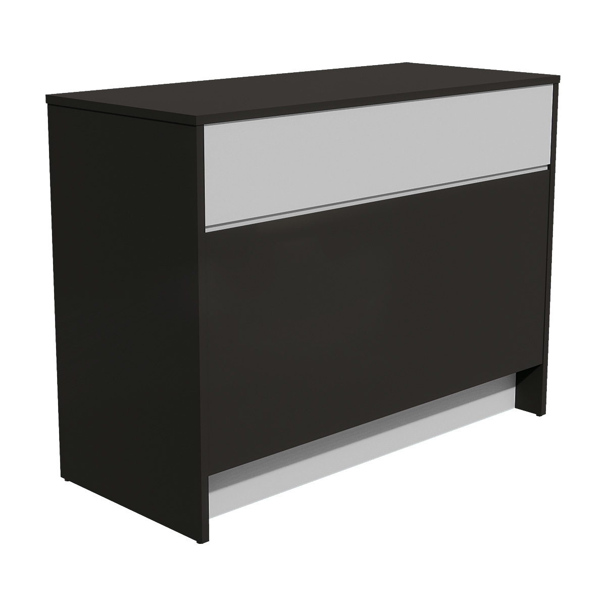 Comptoir Easy noir mat / gris 117 x 51 x 88 cm - Comptoirs Easy
