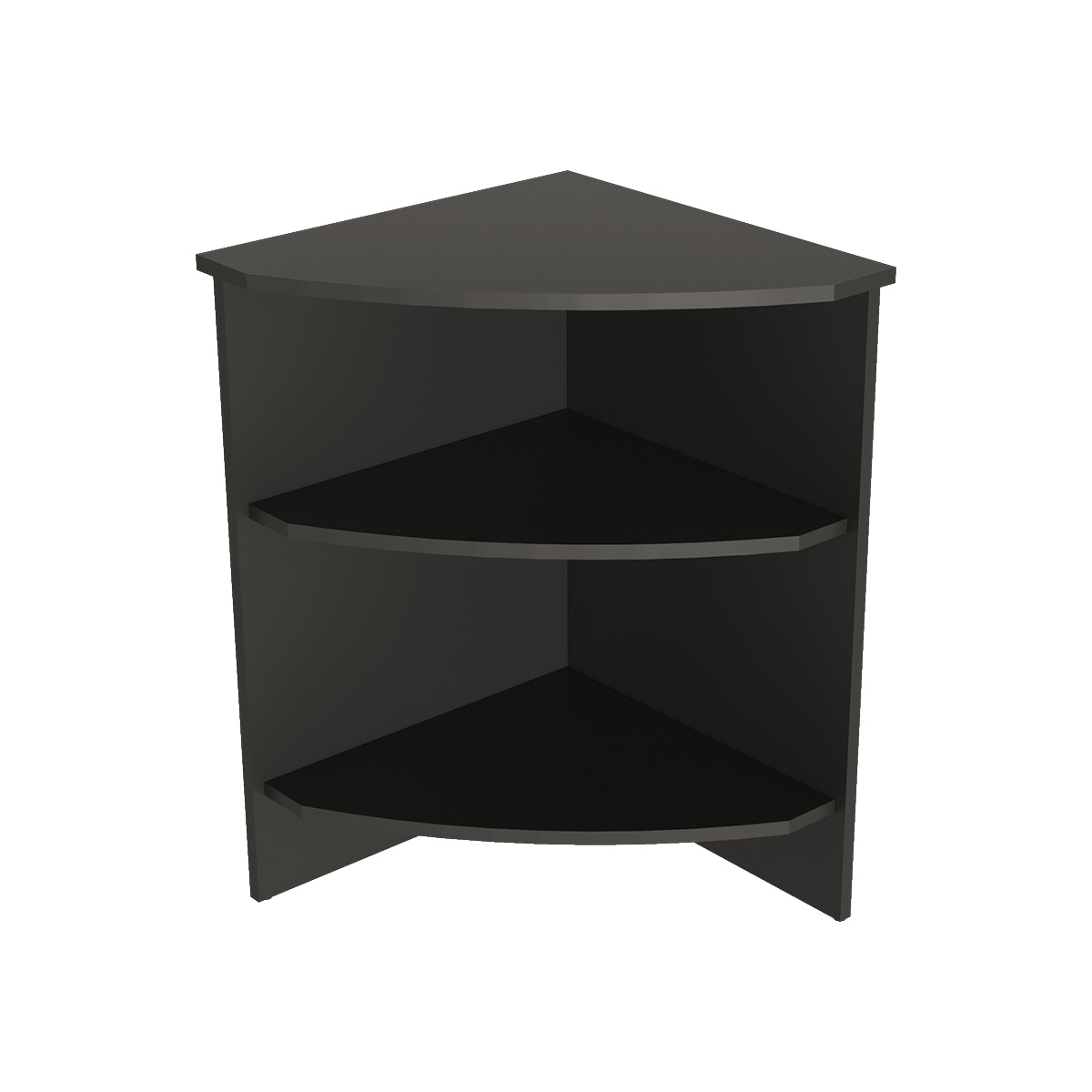 Comptoir d'angle mélaminé noir mat 52 x 52 x 88 cm - Comptoirs One