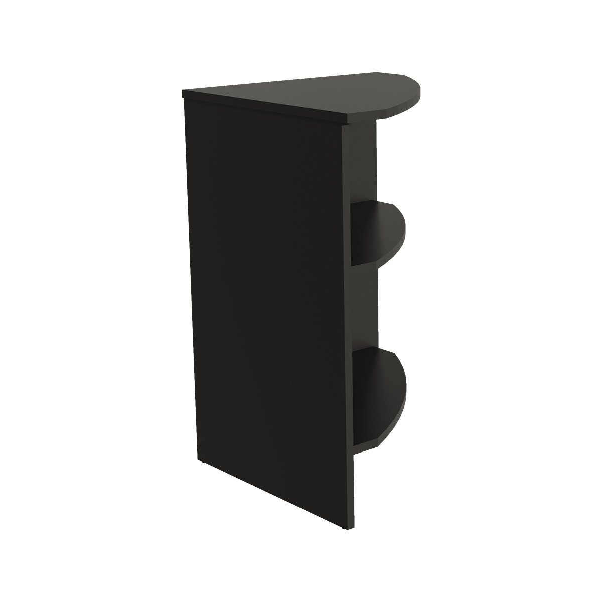 Comptoir d'angle mélaminé noir mat 52 x 52 x 88 cm - Comptoirs One-1