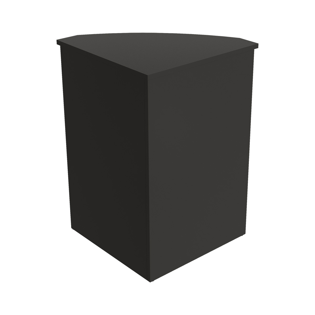 Comptoir d'angle mélaminé noir mat 52 x 52 x 88 cm - Comptoirs One-2