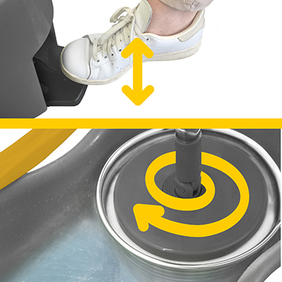 Système de serpillère centrifugeuse espresso 360° - Lavage sols-2