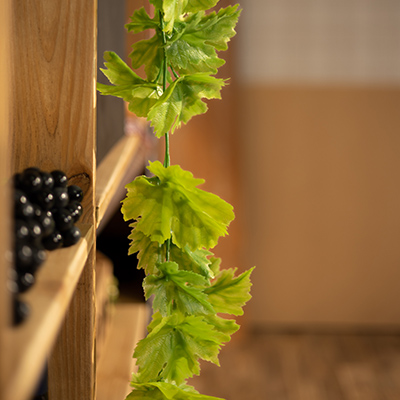 Guirlande de feuilles de vigne - Déco cavistes Foire aux Vins-1