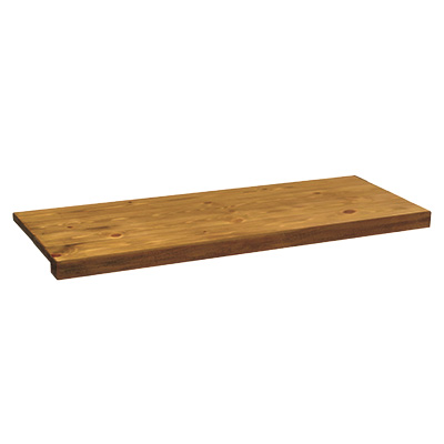 Tablette bois massif brun L100 x P31,8 cm - Modèle d'étagère pour boutique - Tablettes Bois Brut