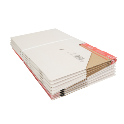 Carton à fond automatique - Blanc - L 30,6 x P 18,6 x H 12,7 cm - Paquet de 20 - Cartons d'expédition, Boîtes d'expédition-3