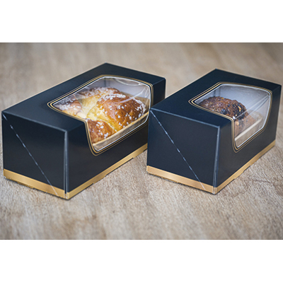 Boîtes à buche de Noël avec fenêtre - Boîtes pâtissières-2