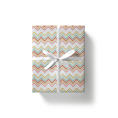 Papier Cadeau Chevrons - Papiers cadeaux kraft à motifs-2