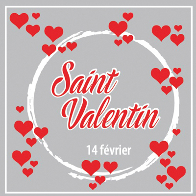 Vitrophanie Saint Valentin 14 février - Affiches St Valentin
