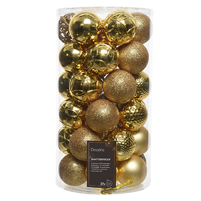 Assortiment boules de Noël or - Boules