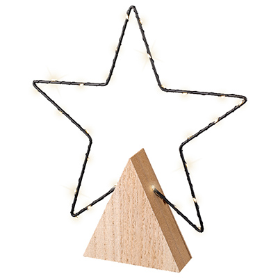 Cadre étoile sur pied triangle 27 micro-leds - Décors lumineux
