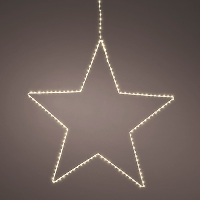 Étoile à suspendre 130 micro-leds avec câble lumineux - Décors lumineux