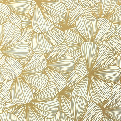 Papier cadeau métallisé Doria blanc/or 70 cm x 25 m 80 g/m² – le rouleau - Papiers cadeaux à effets