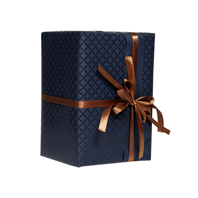 Papier cadeau Grata bleu mat motif brillant recto-verso 70 cm x 25 m 100% recyclé 80 g/m² – Le rouleau - Papier cadeaux couchés à motifs-3