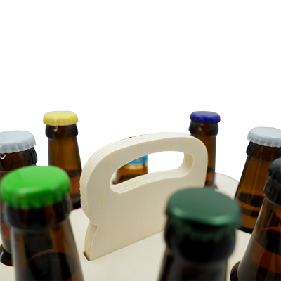 Tourniquet porte bouteilles de bière en bois avec poignée 8 bières 33 c - Mètres de bières, Emballages pour bouteilles de bières-3
