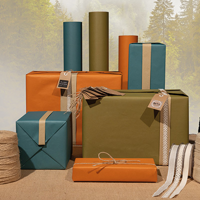 Papier cadeau kraft lisse terracotta uni 70 cm x 50 m 65g/m² – le rouleau - Papiers cadeaux unis-2