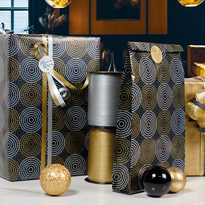 Pochette cadeau papier Perrine 12 + 4,5 x H 20 cm - Lot de 150 - Pochettes cadeaux à motifs-1