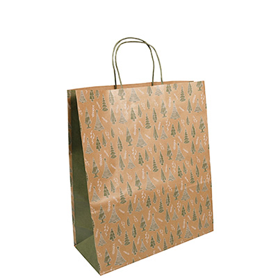 Sacs kraft Woody - Sacs kraft à motifs