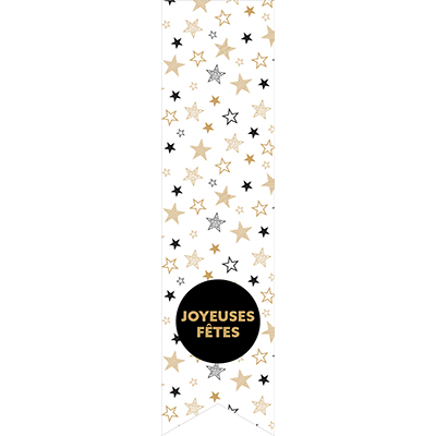 Étiquettes adhésives pour sacs Joyeuses Fêtes - Étiquettes cadeaux ferme sac