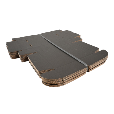 Boîte carton - boîte cadeau brun / rouge 27,6 + 20,7 x 7 cm, paquet de 20 - Boites cadeaux carton pliables-1