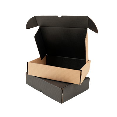 Boîte carton - boîte cadeau brun / rouge 27,6 + 20,7 x 7 cm, paquet de 20 - Boites cadeaux carton pliables-3