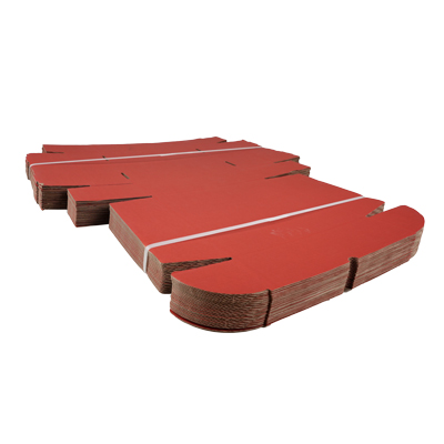 Boîte carton - boîte cadeau brun / rouge 27,6 + 20,7 x 7 cm, paquet de 20 - Boites cadeaux carton pliables-1