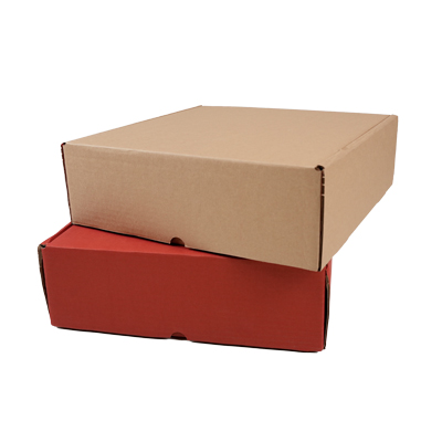Boîte carton - boîte cadeau brun / rouge 32 + 33 x 10,5 cm, paquet de 20 - Boites cadeaux carton pliables-2
