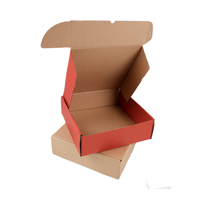 Boîte carton - boîte cadeau brun / rouge 32 + 33 x 10,5 cm, paquet de 20 - Boites cadeaux carton pliables-3