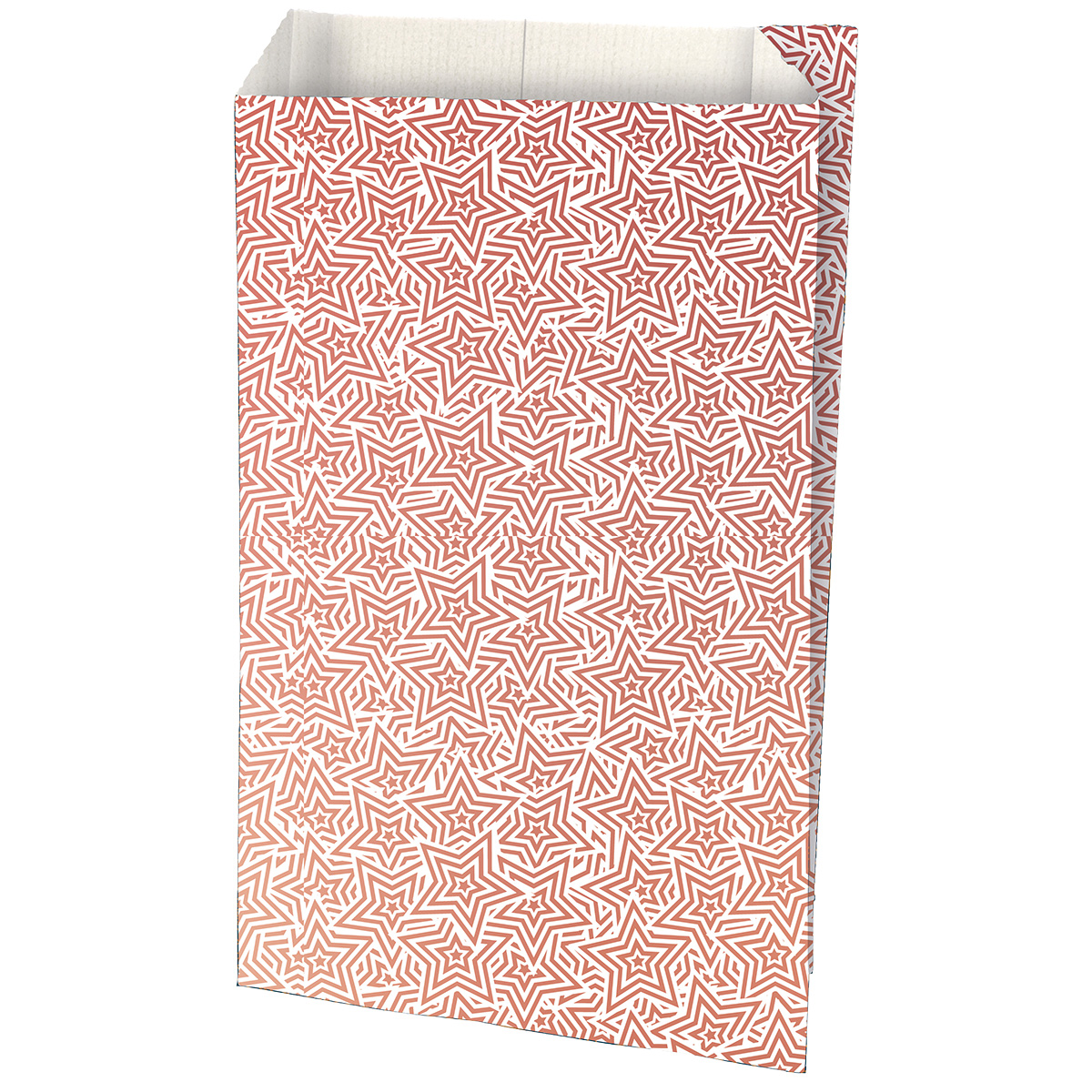 Pochette cadeau couché blanc origami cuivre 70g/m² 15+9x26 cm – Paquet de 250 - Pochettes cadeaux à motifs