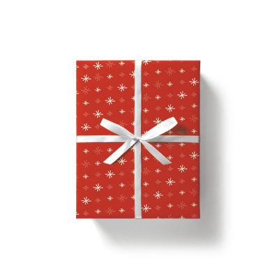 Papier cadeau couché rouge étoiles blanches 70 cm x 100 m 70 g/m² - Papier cadeaux couchés à motifs-3