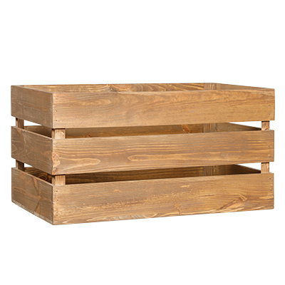 Caisse en bois - Cagette en bois - 60 x 35 x 30 cm - vernie - FSC - Caisse en bois