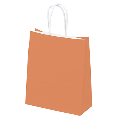 Sac kraft Terre de Sienne à poignées torsadées 36+13x44,5cm 90g/m² (x50) - Sacs kraft unis poignées torsadées