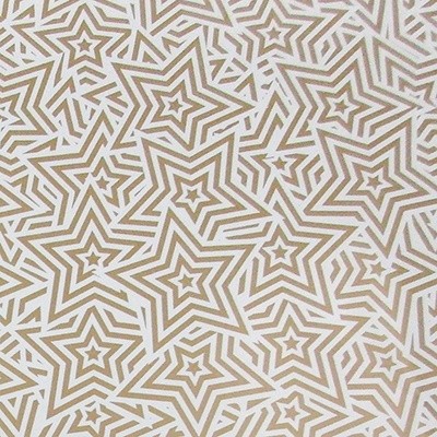 Papier cadeau couché blanc origami étoiles cuivre 70 cm x 100 m 70 g/m² – le rouleau - Papier cadeaux couchés à motifs