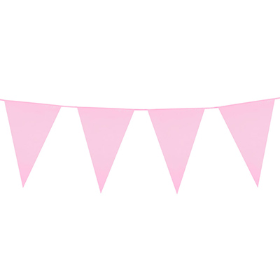 Guirlande 20 fanions - Octobre rose