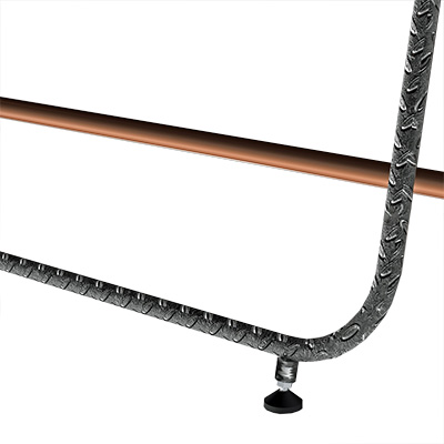 Portant droit pliant cuivré - L 123 cm - H 160 cm - Portants à vêtements droits-1