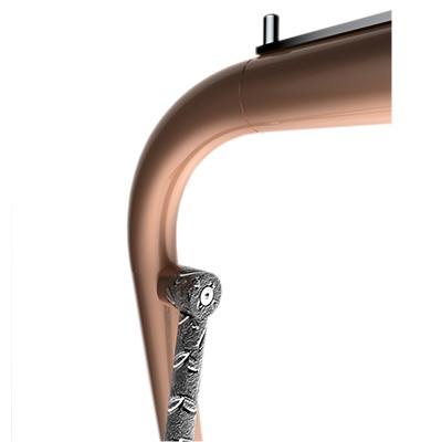 Portant droit pliant cuivré - L 123 cm - H 160 cm - Portants à vêtements droits-2