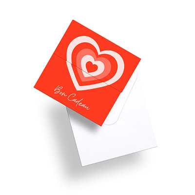 Bons cadeaux Coeurs effet 3D - Bons cadeaux