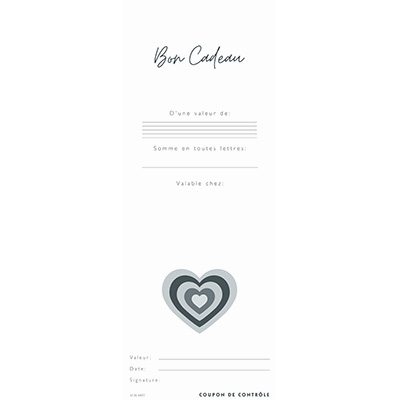 Bons cadeaux Coeurs effet 3D - Bons cadeaux-3