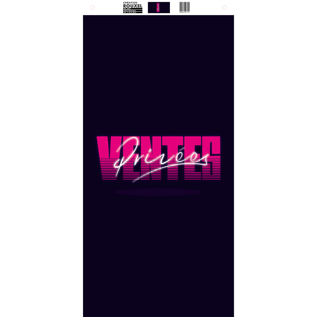 Affiche verticale Ventes Privées Néon - Affiches ventes privées