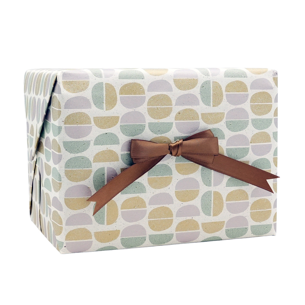 Papier cadeau Art Déco Pastel en herbe 70 cm x 50 m, 65 g/m² - Papiers cadeaux kraft à motifs-3