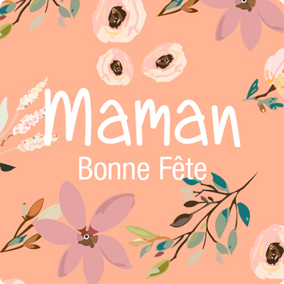 Étiquettes cadeaux adhésives Bonne Fête Maman - Étiquettes cadeaux adhésives