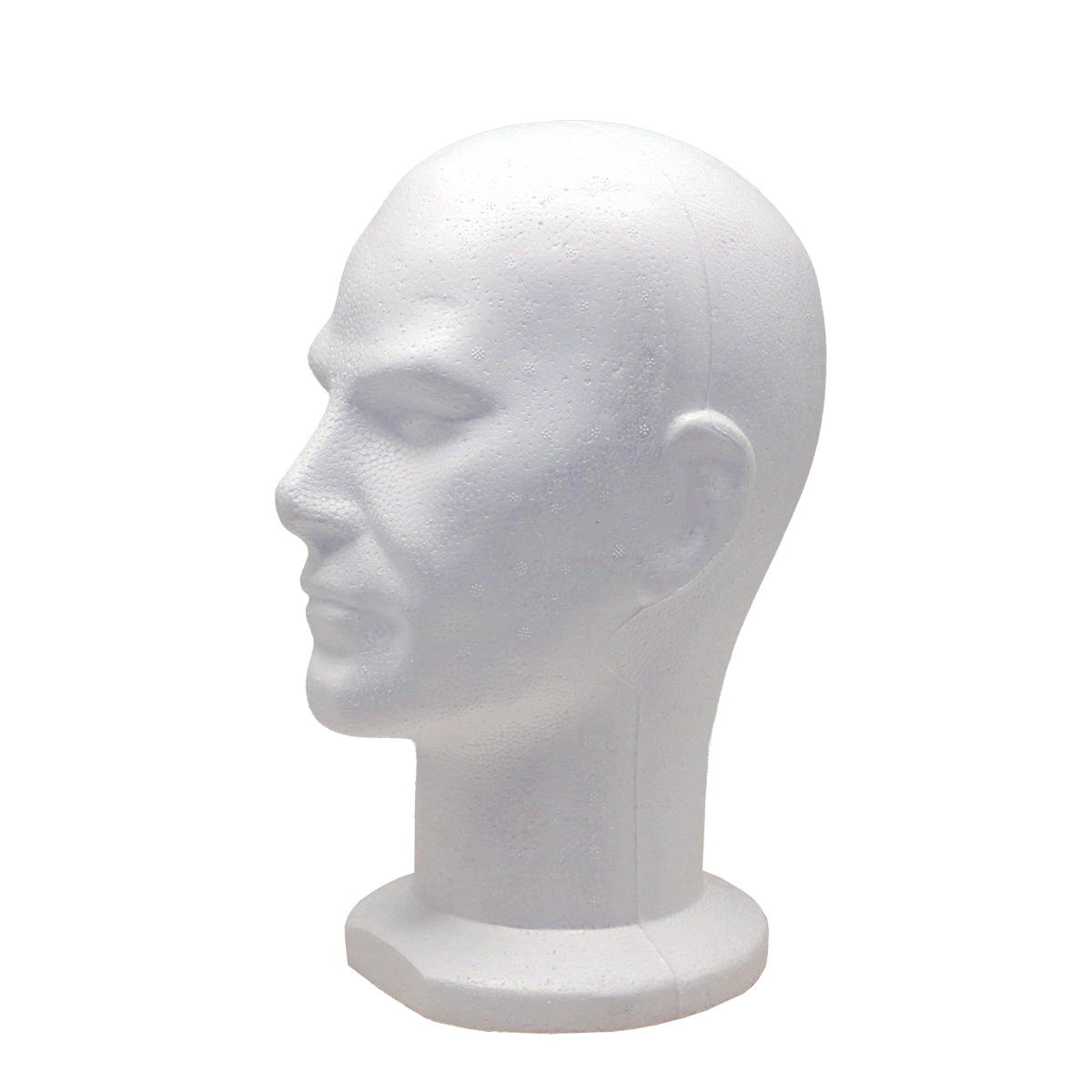 Tête homme polystyrène H 31,5 cm - Têtes-3